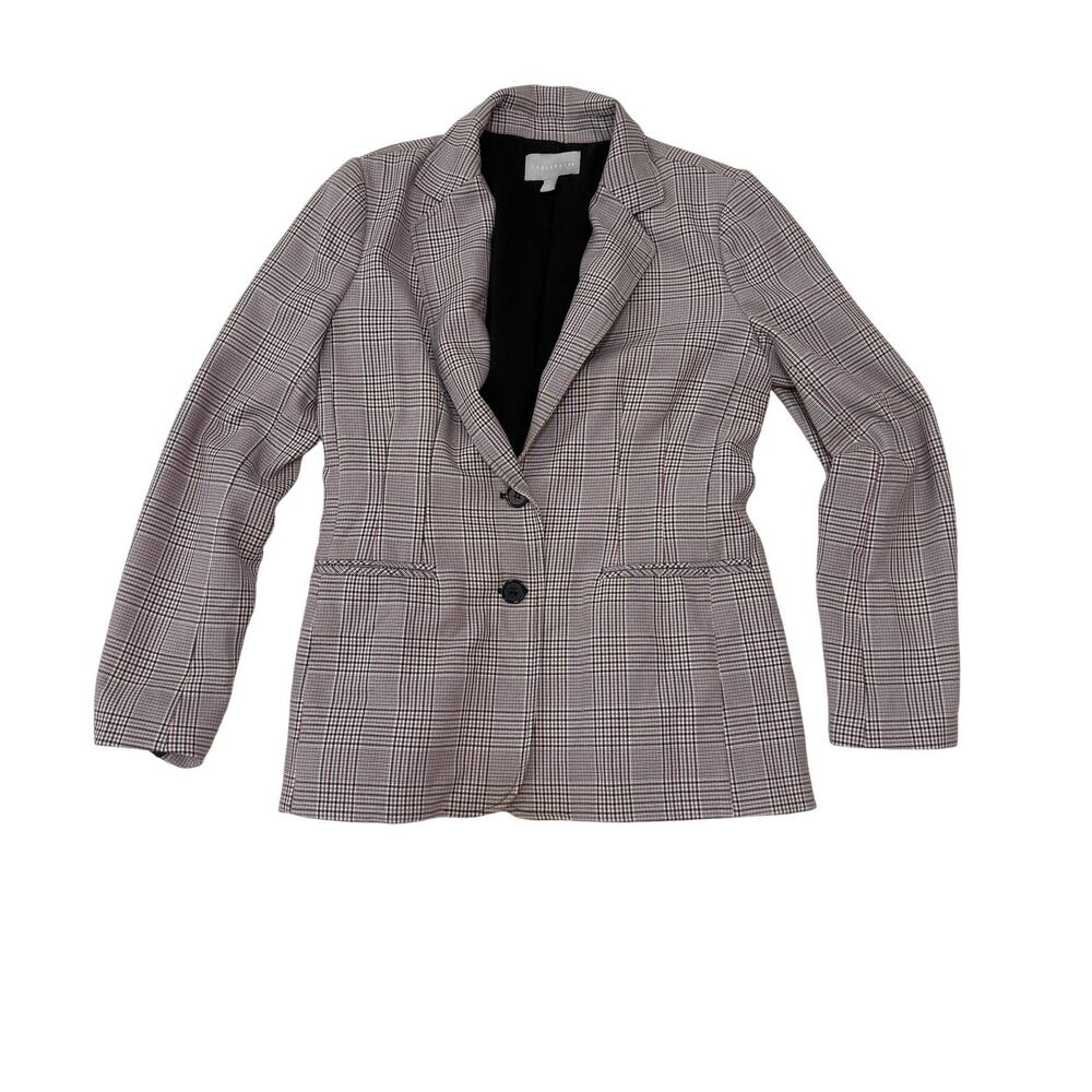 Chelsea28 medium 2 button front plaid jacket blazer coat C 3001